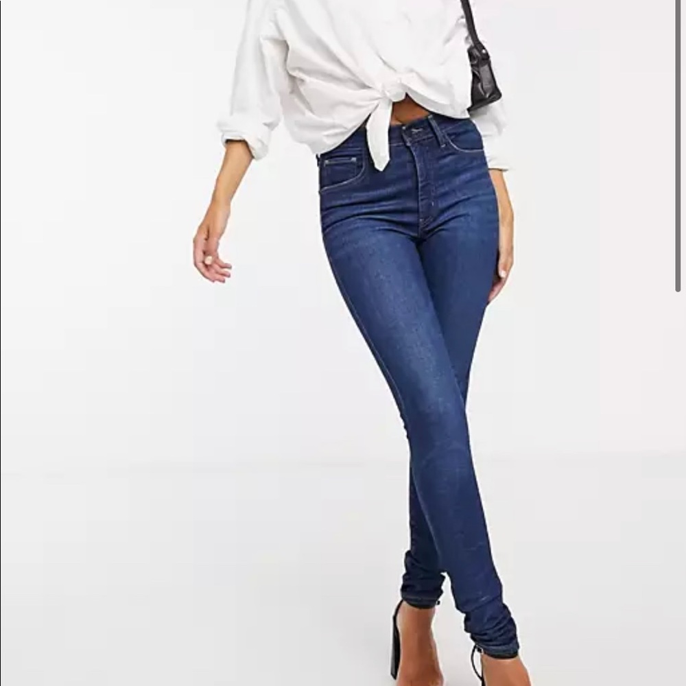 SOLD Levi’s Mile High Super Skinny Dark Wash Jeans